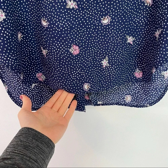 Vintage 80s Floral Printed Button Down Blouse Shoulder Pads Womens Plus Size 1X - Picture 7 of 15